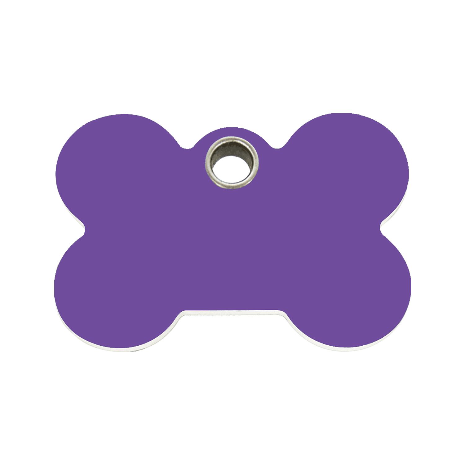 Vue avant - Médaille personnalisée pour chien ou chat - Red Dingo - Os violet - Größe M