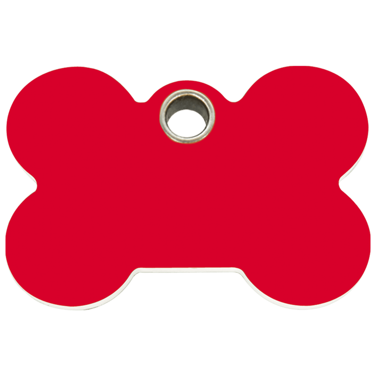 Vue avant - Médaille personnalisée pour chien Red Dingo Os Rouge Größe L - 04-BN-RE-LG