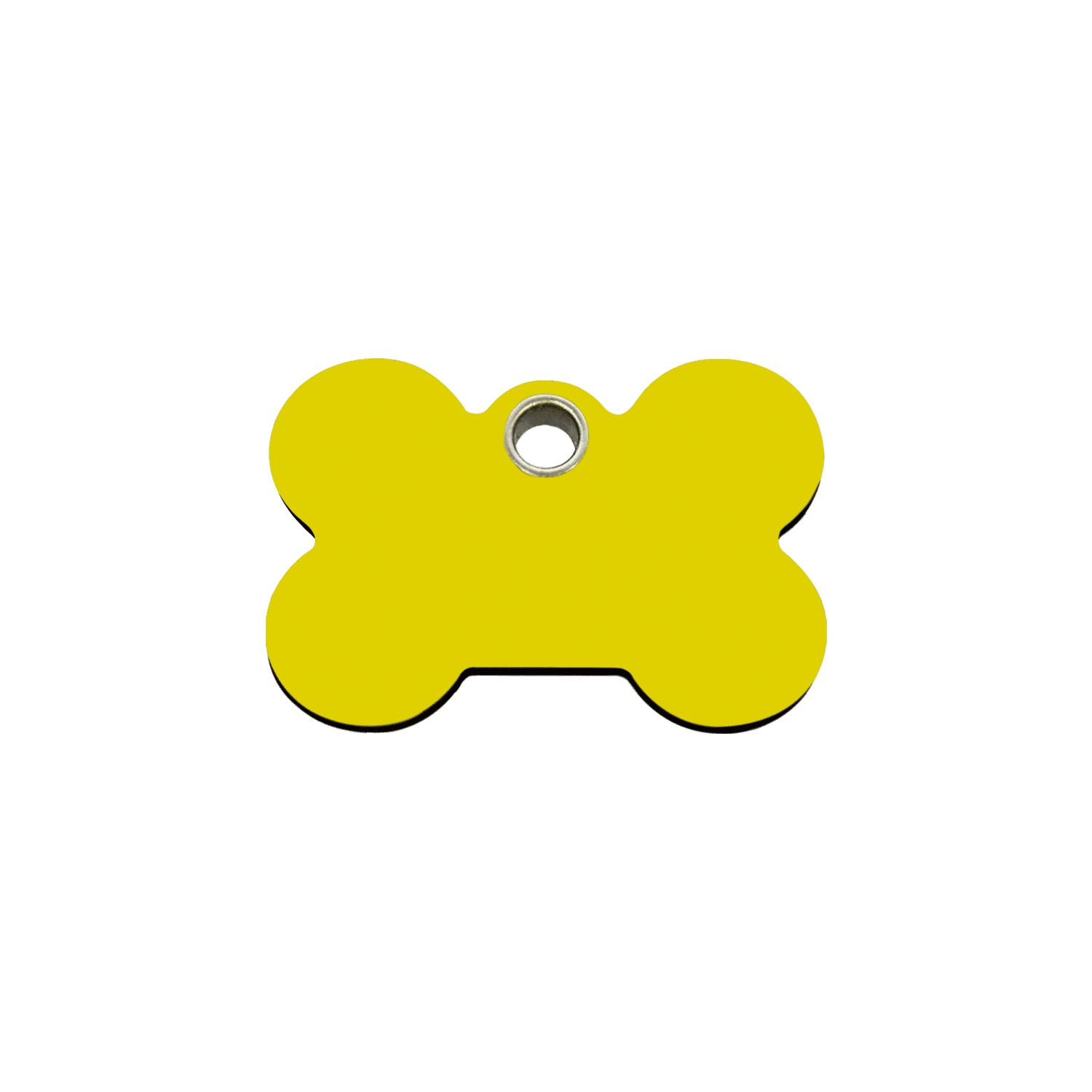 Vue avant - Médaille personnalisable pour chien/chat Red Dingo Os Jaune Größe S