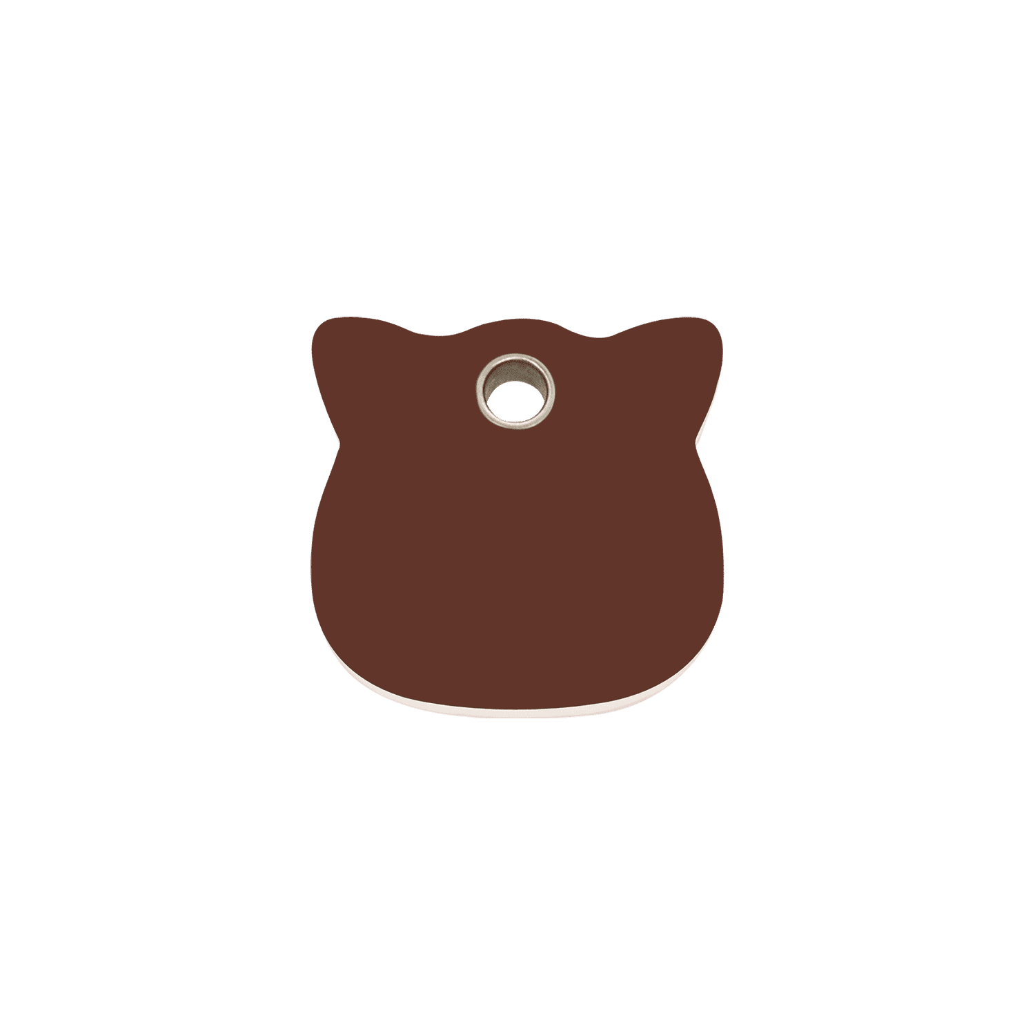 Vue avant - Médaille personnalisable Red Dingo pour chat - Tête de chat brun - Größe S