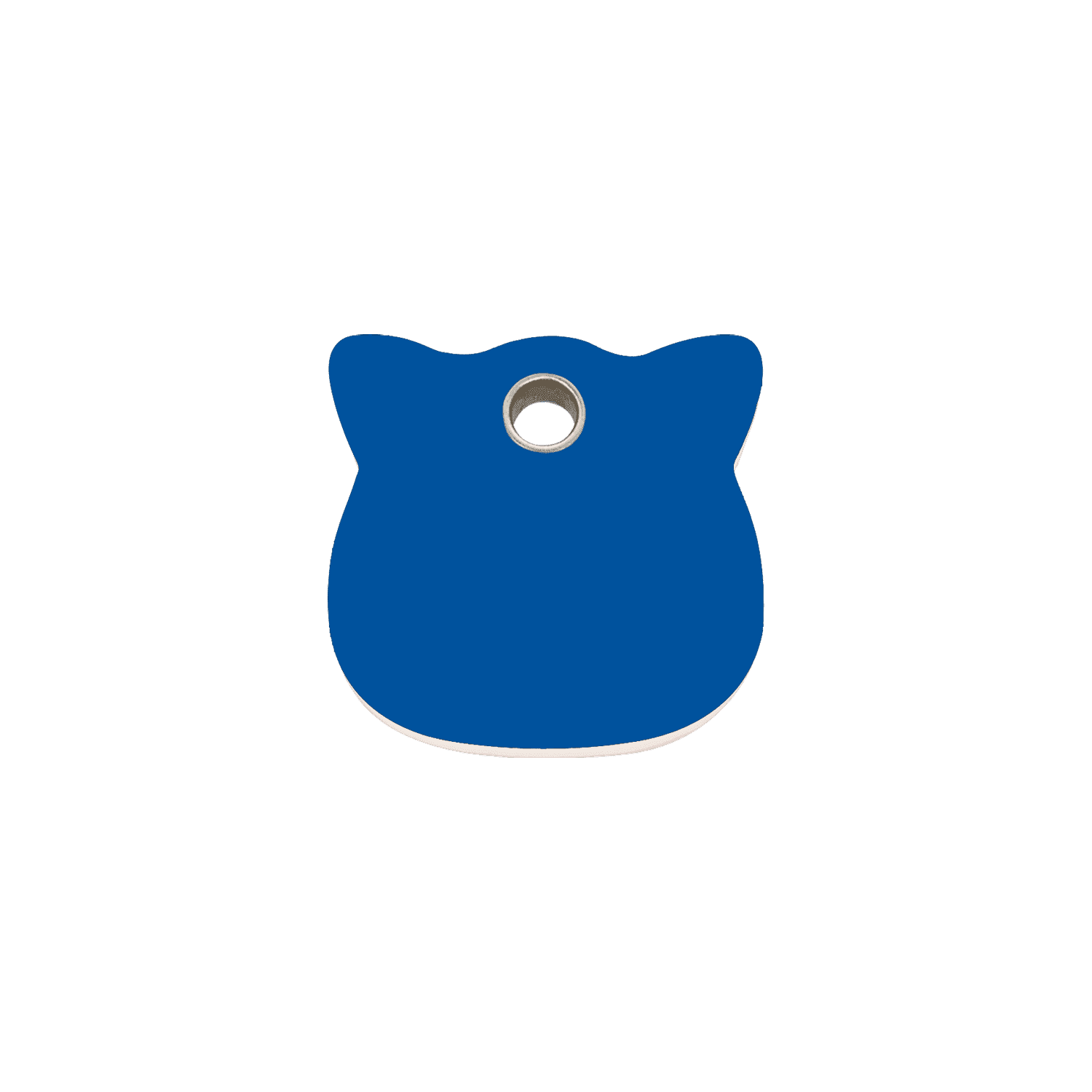 Vue avant - Médaille personnalisée pour chat Red Dingo - Plastique plat bleu foncé - Größe S