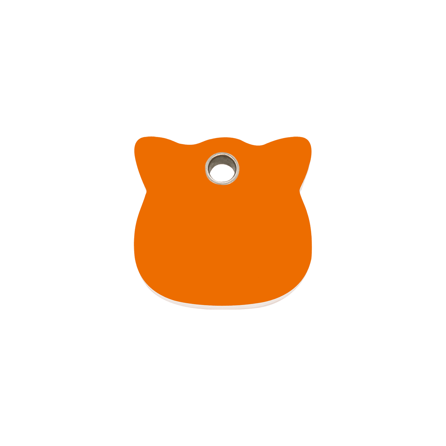 Vue avant - Médaille personnalisée pour chat Red Dingo - Plastique plat orange - Größe S - Gravure incluse