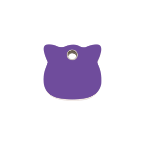 Katzenmarke Katzenkopf Kunststoff flach violett klein