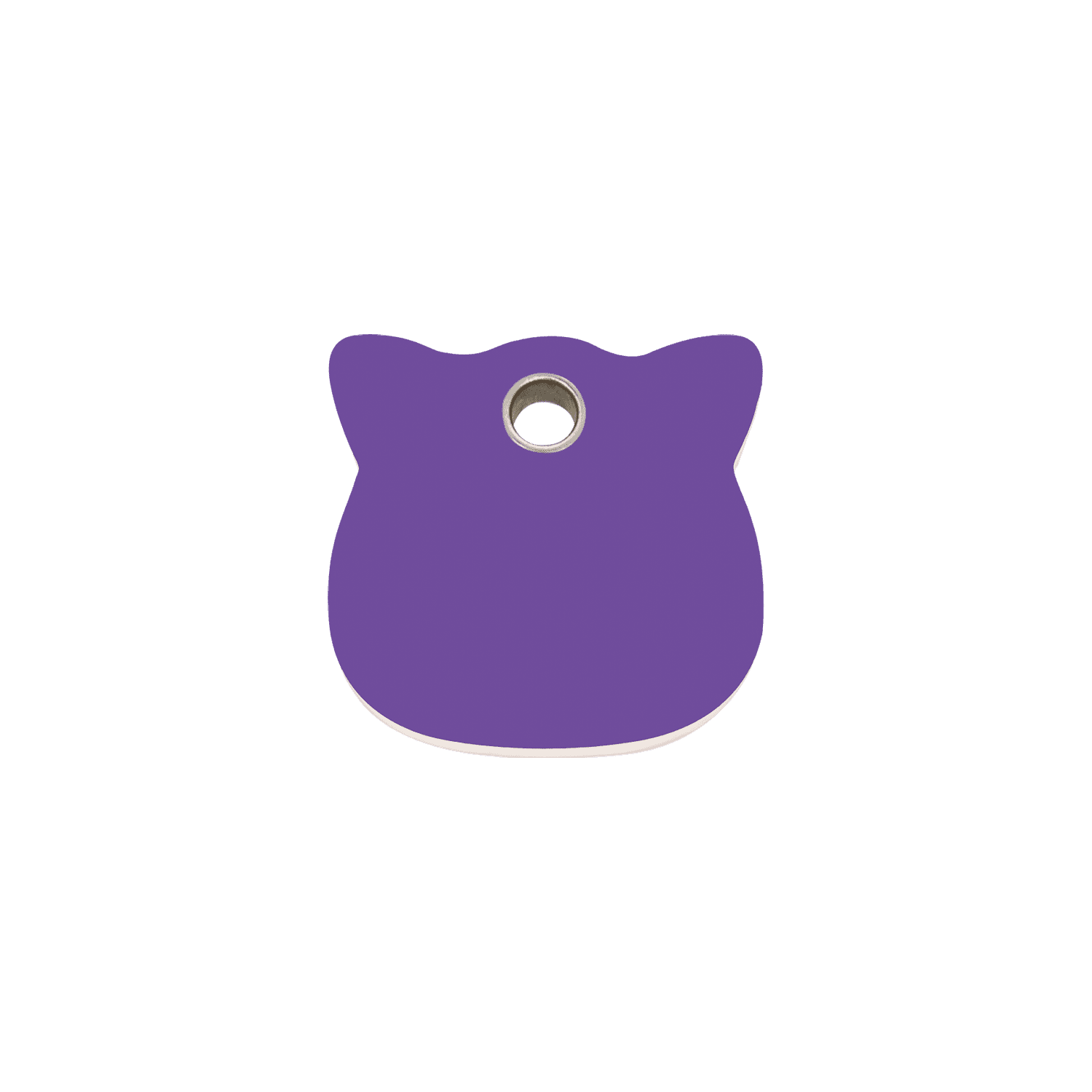 Vue avant - Médaille personnalisée pour chat Red Dingo violet - Gravure incluse - Größe S