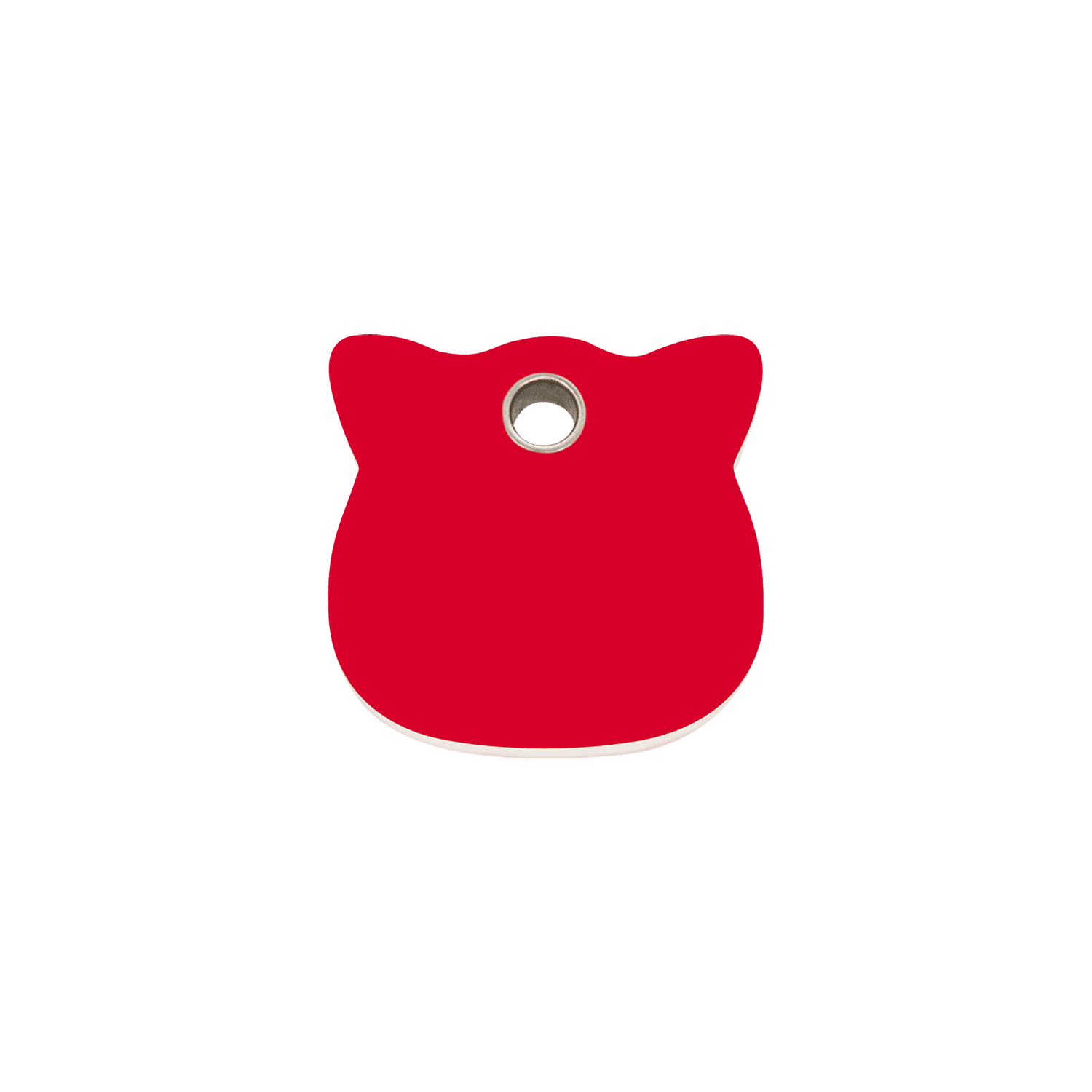 Vue avant - Médaille personnalisée pour chat Red Dingo - Plastique plat rouge - Größe S - Gravure incluse