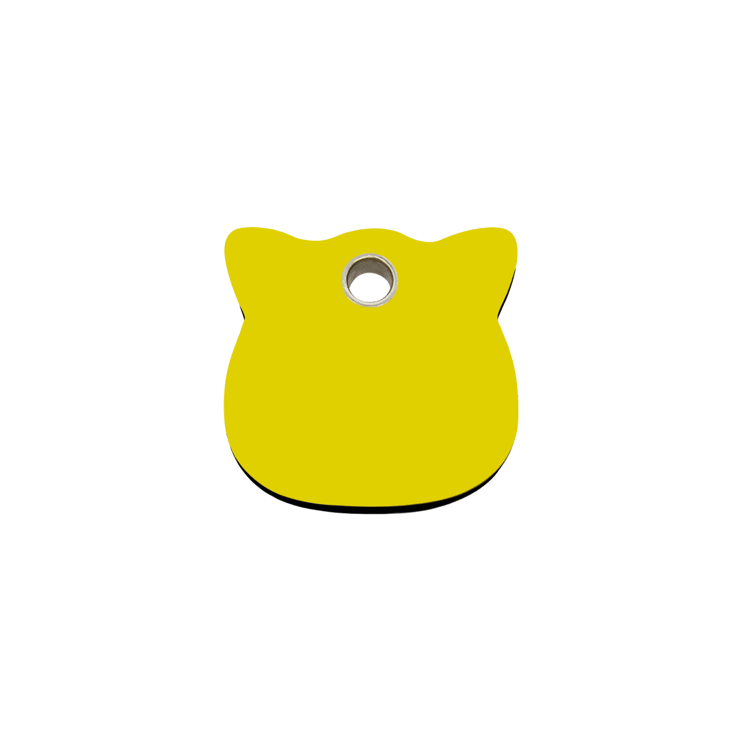 Vue avant - Médaille personnalisée pour chat Red Dingo jaune - Kollektion Plastique plat - Größe S
