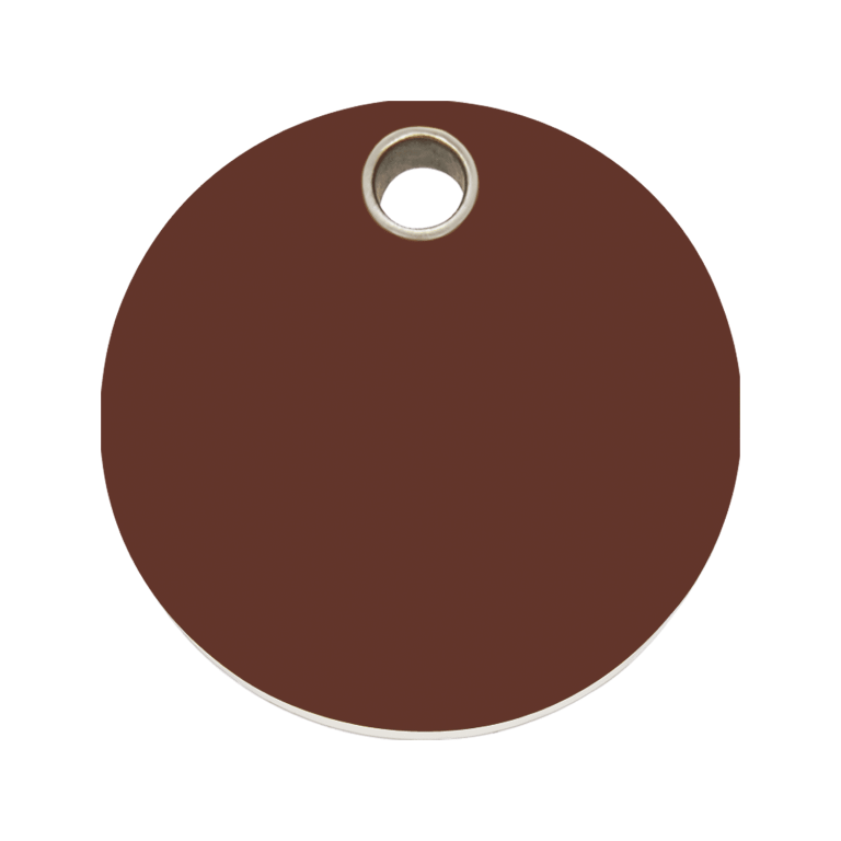 Vue avant - Médaille personnalisable pour chien Red Dingo brun - Größe L - Gravure incluse