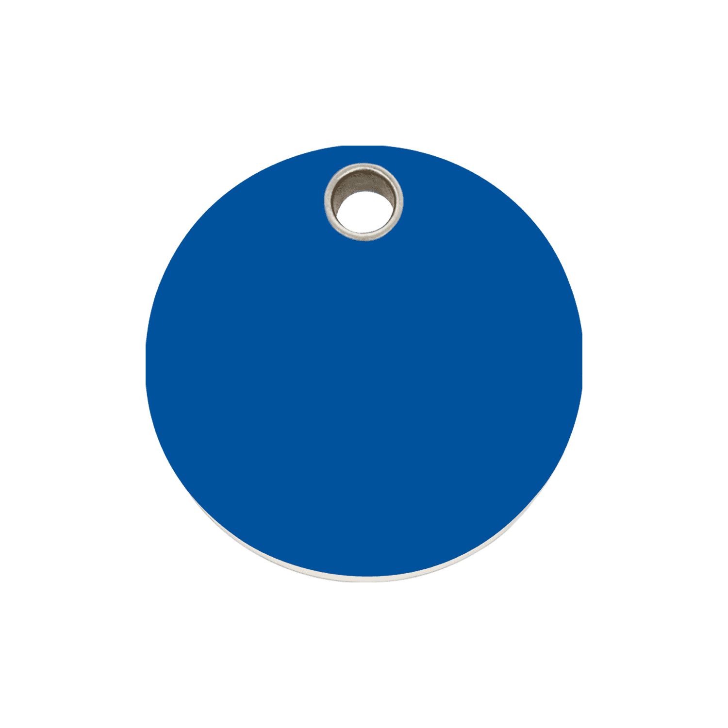 Vue avant - Médaille personnalisable pour chien Red Dingo Plastique plat Cercle Bleu foncé - Größe M