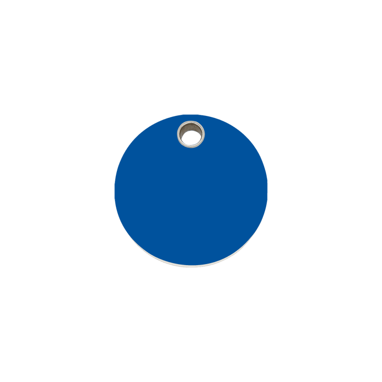 Vue avant - Médaille personnalisée pour chien/chat Red Dingo Plastique plat Cercle Bleu foncé - Größe S