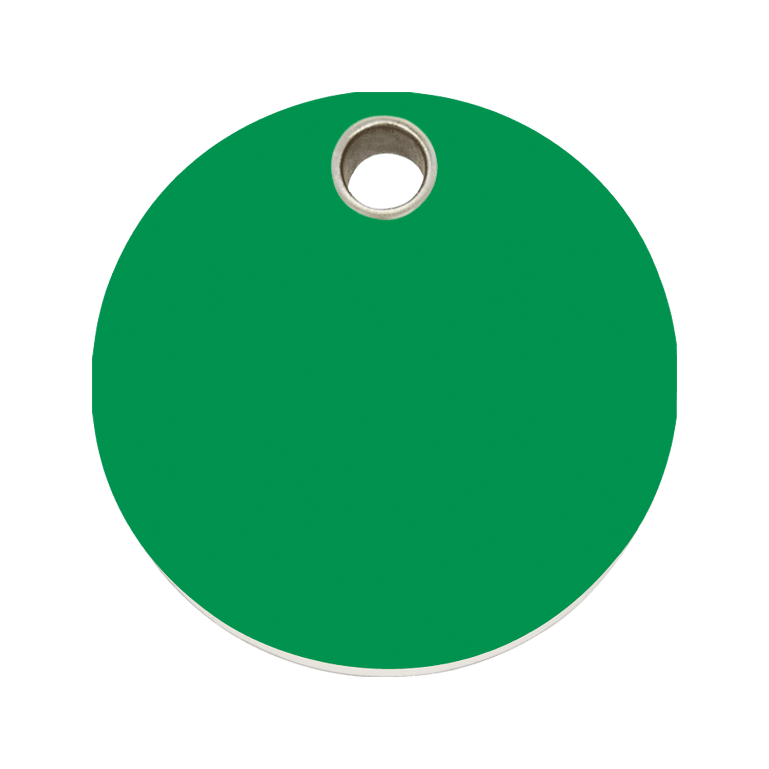 Vue avant - Médaille personnalisée pour chien - Red Dingo - Plastique plat vert - Größe L