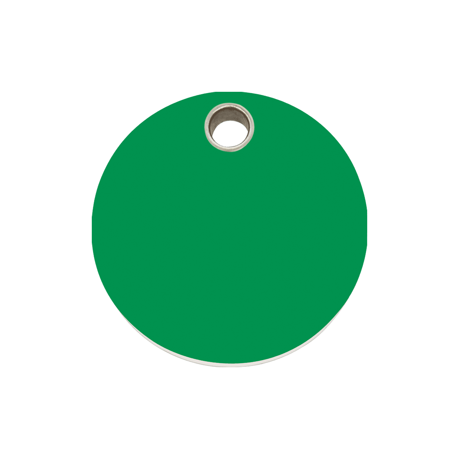 Vue avant - Médaille personnalisée pour chien - Red Dingo 04-CL-GR-ME - Cercle vert - Größe M