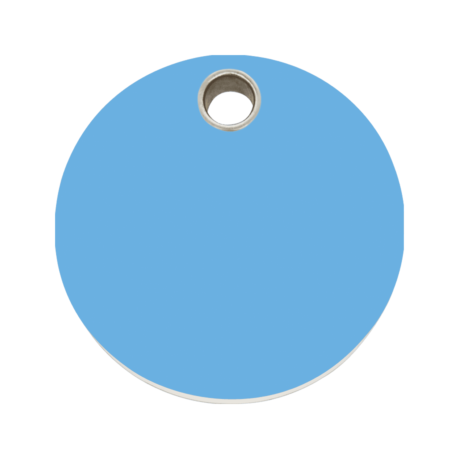Vue avant - Médaille personnalisable pour chien Red Dingo Plastique plat Cercle Bleu clair Größe L
