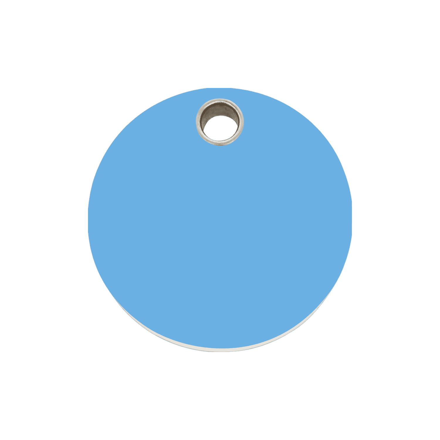 Vue avant - Médaille personnalisable pour chien - Red Dingo Plastique Plat Cercle Bleu Clair Größe M