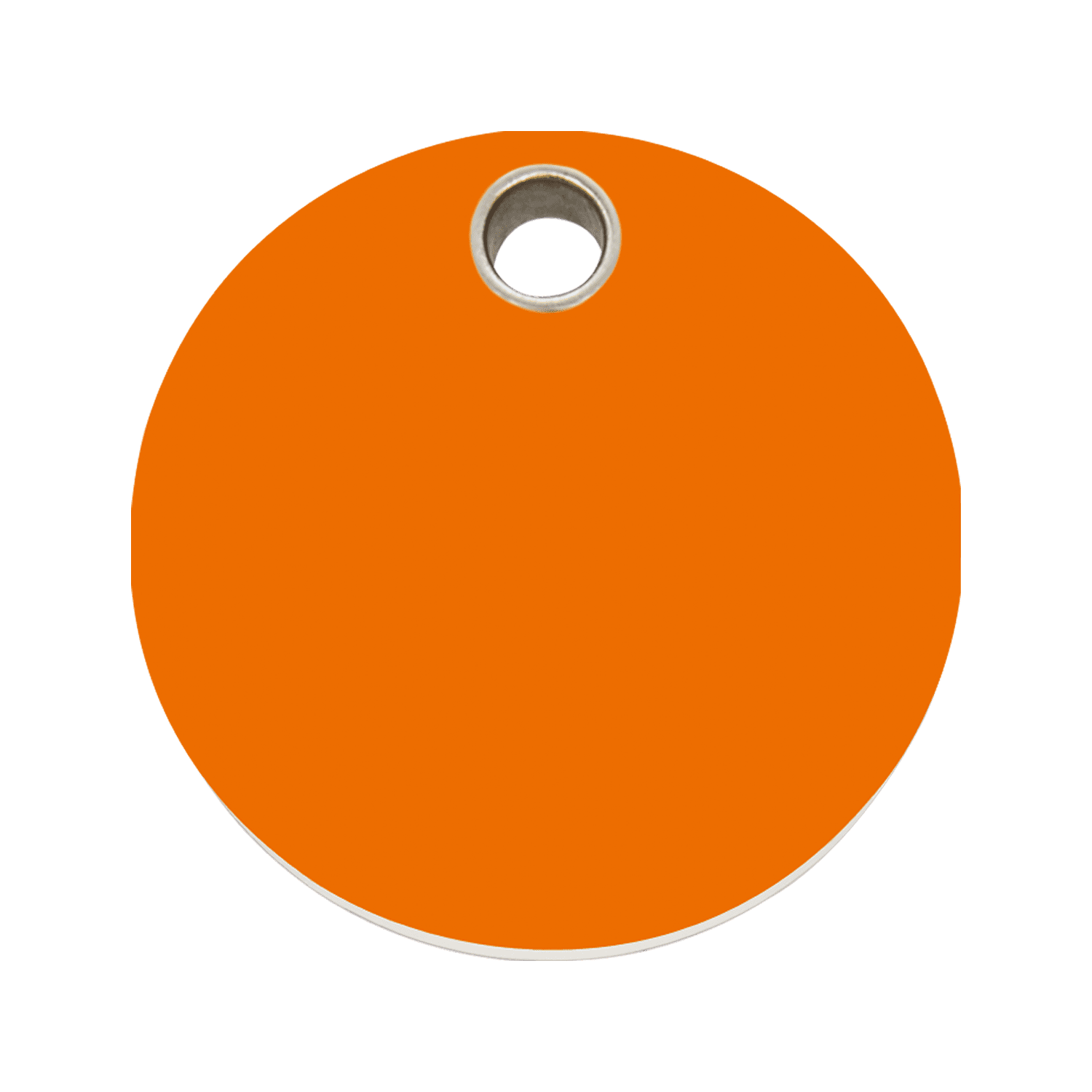 Vue avant - Médaille personnalisée pour chien Red Dingo Plastique plat Cercle Orange Größe L