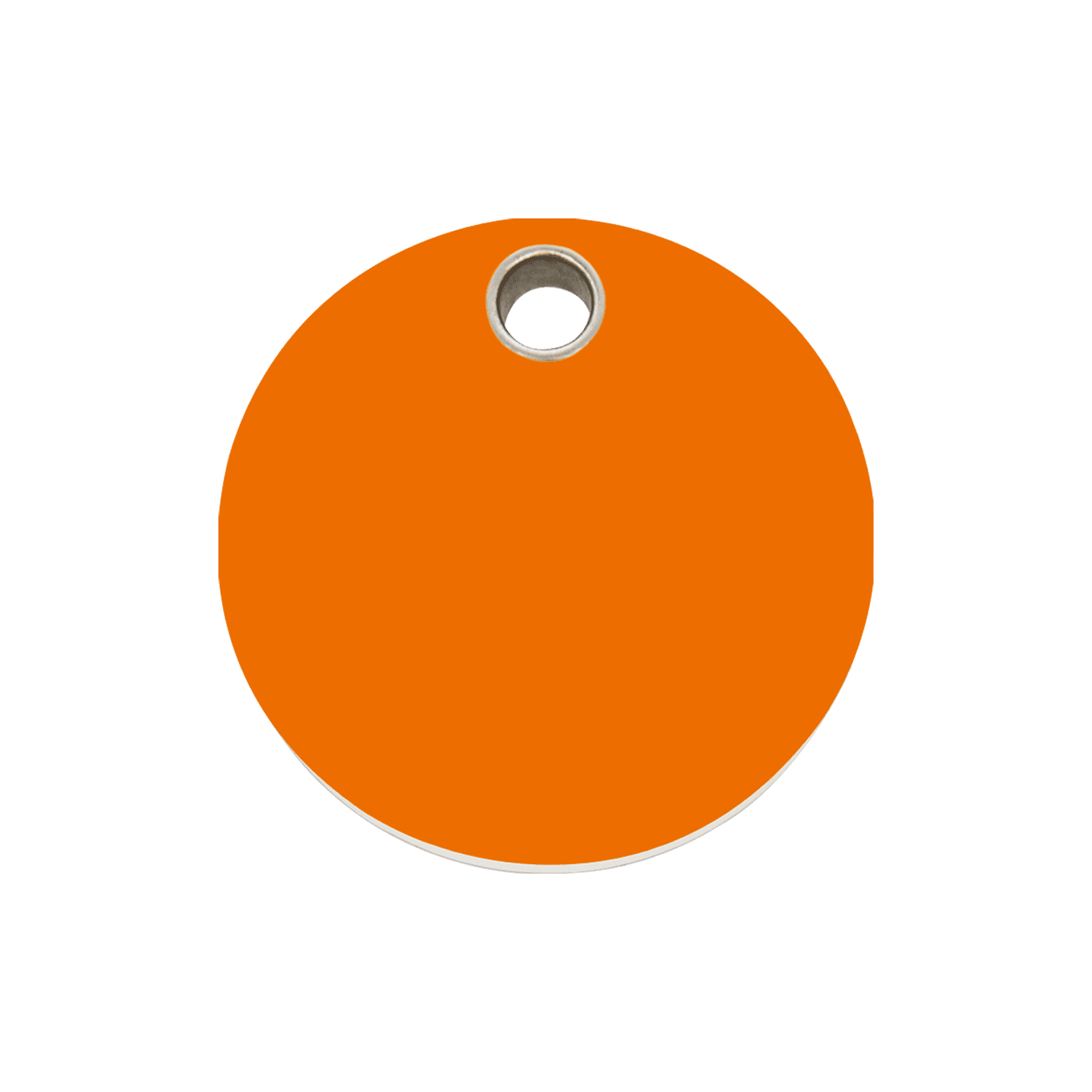 Vue avant - Médaille personnalisée pour chien Red Dingo Plastique plat Cercle Orange Größe M - 04-CL-OR-ME