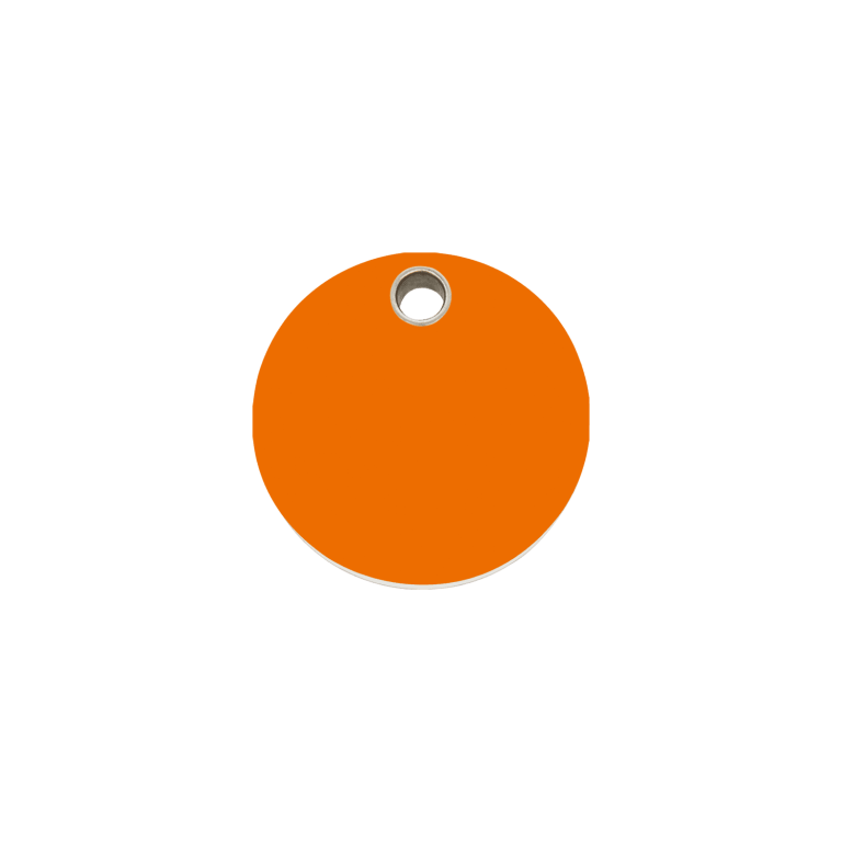 Vue avant - Médaille personnalisable pour chien/chat Red Dingo - Plastique plat orange - Größe S