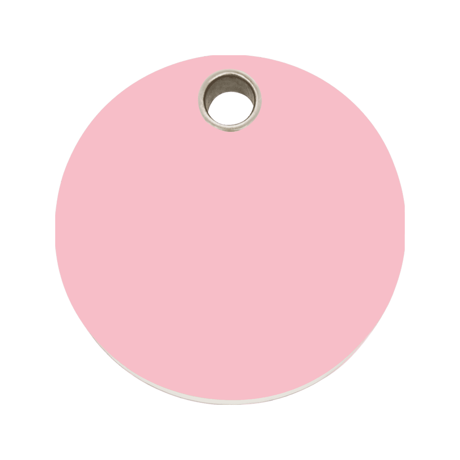 Vue avant - Médaille personnalisée pour chien - Red Dingo - Plastique plat - Cercle rose - Größe L
