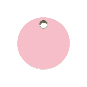 Hundemarke Kreis Kunststoff Flach Rosa Größe M