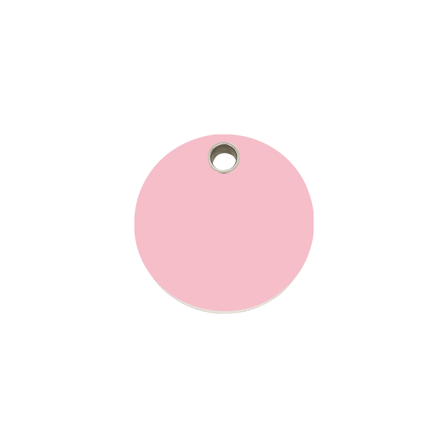 Vue avant - Médaille personnalisable pour chien/chat Red Dingo rose - Größe S - Plastique plat