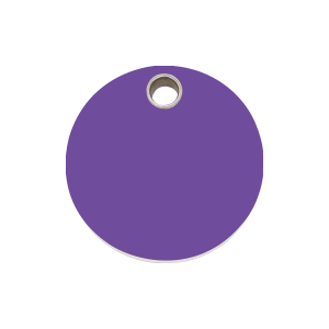 Hundemarke Kreis Kunststoff Flach Violett Größe M