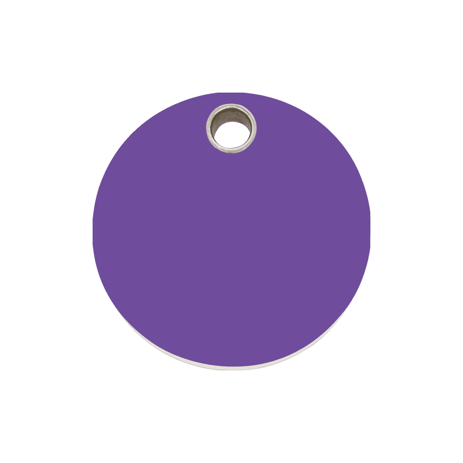 Vue avant - Médaille personnalisée pour chien ou chat - Red Dingo - Plastique plat violet - Größe M