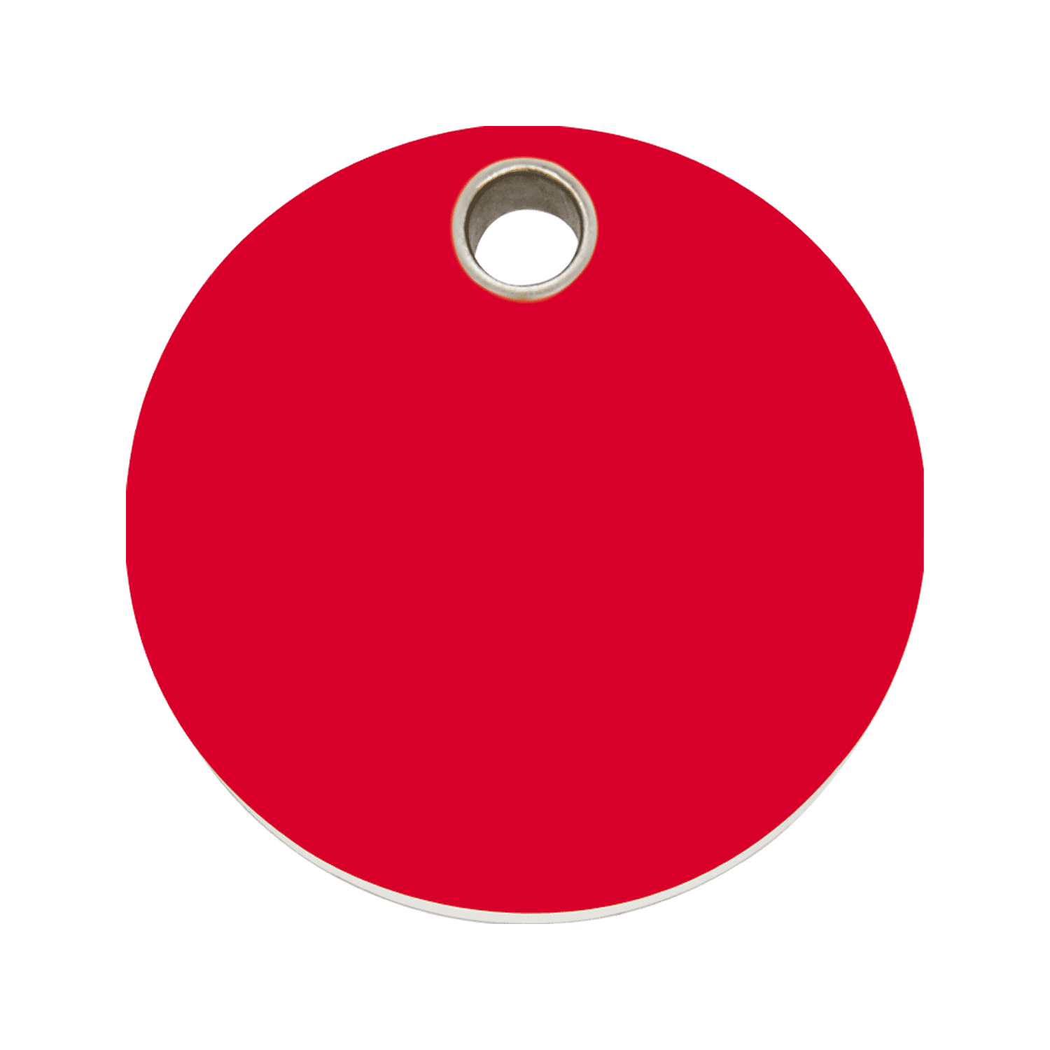 Vue avant - Médaille personnalisée pour chien Red Dingo - Plastique plat rouge - Größe L