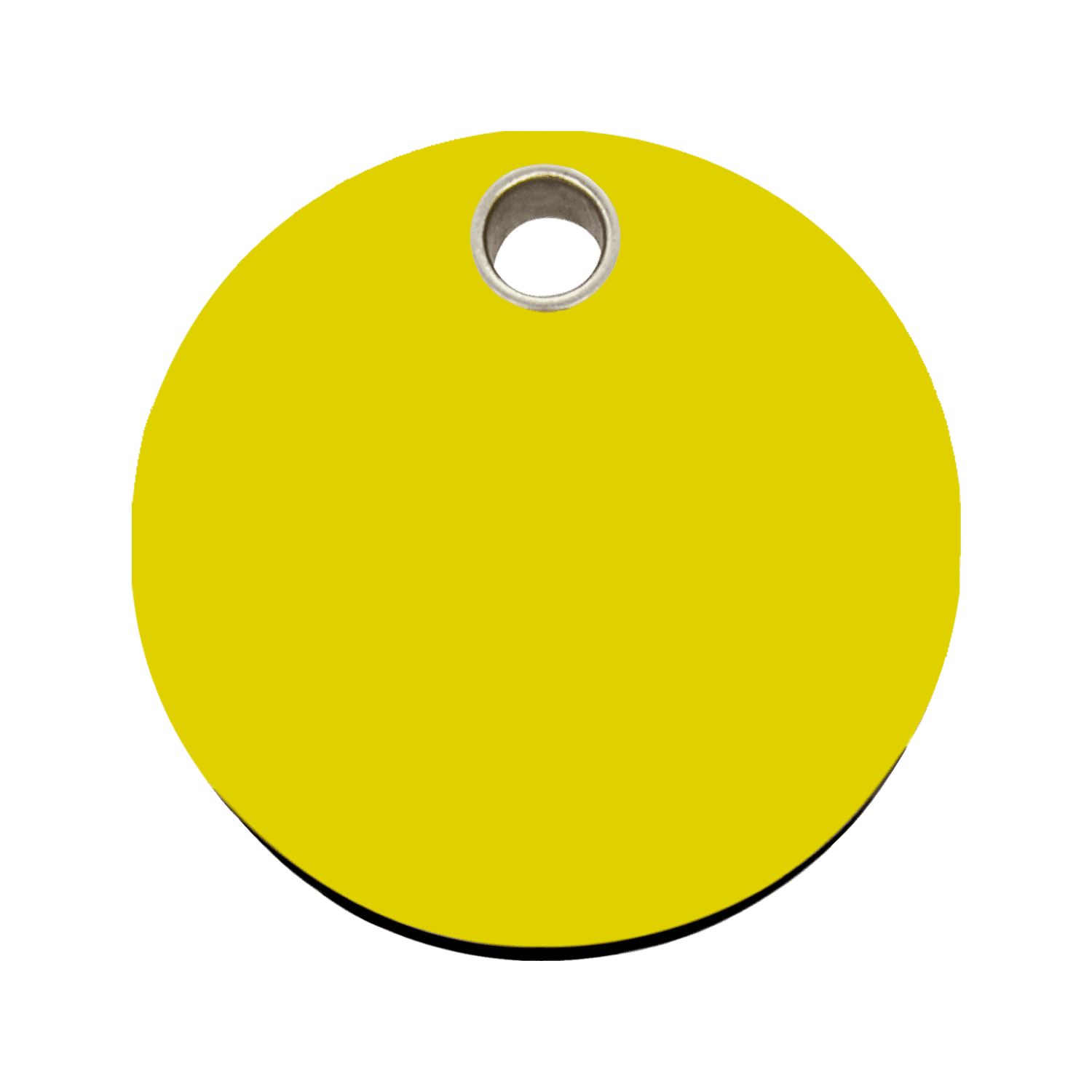Vue avant - Médaille personnalisable pour chien - Red Dingo - Plastique plat jaune - Größe L