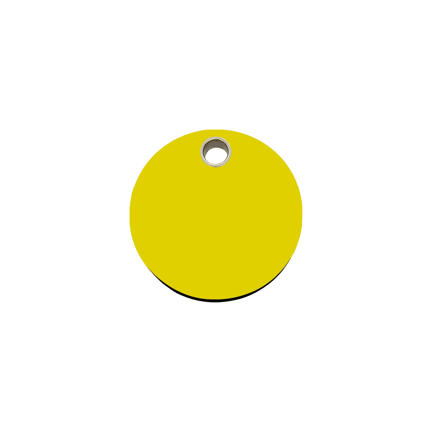 Vue avant - Médaille personnalisable Red Dingo jaune S pour chien/chat - gravure incluse