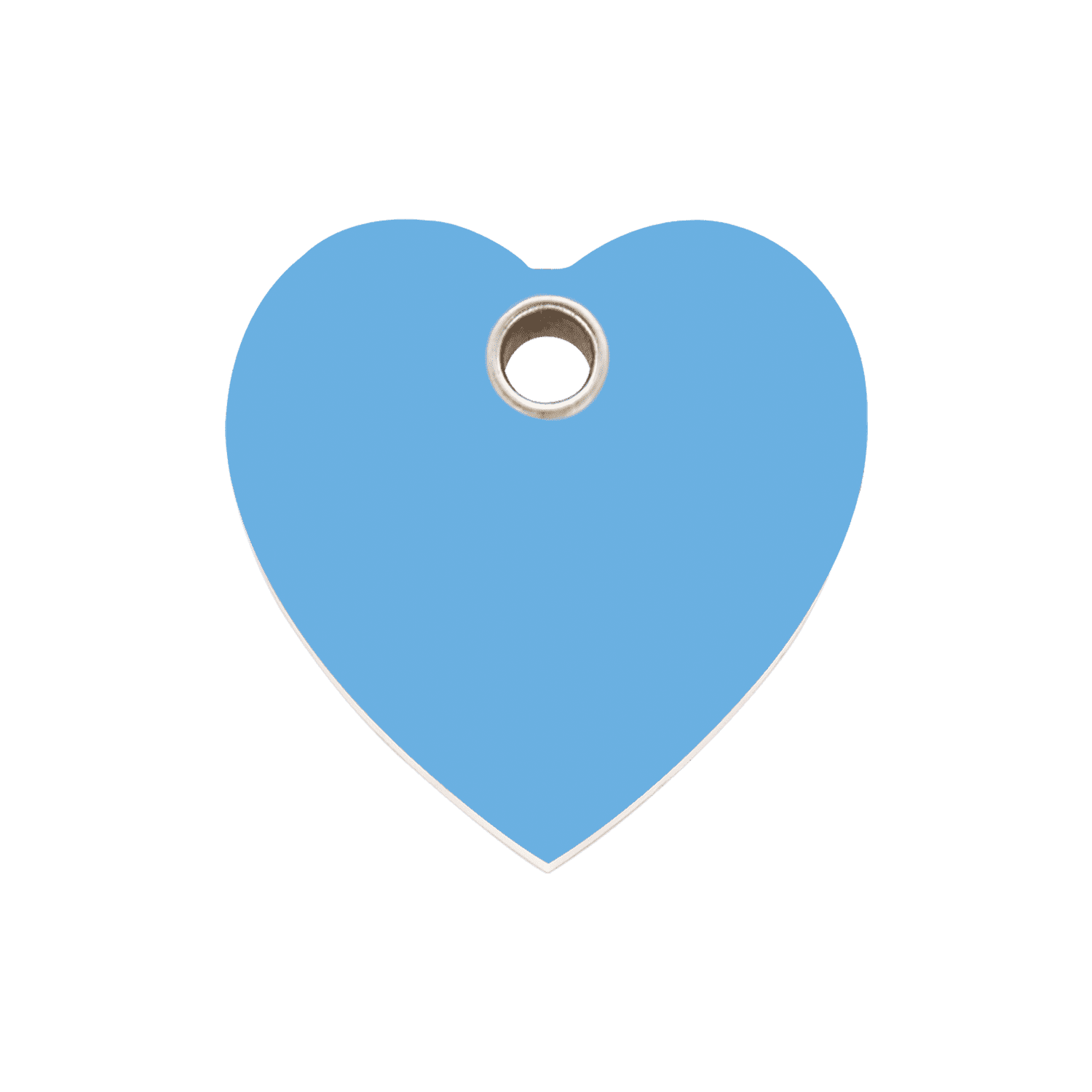 Vue avant - Médaille personnalisée pour chien ou chat - Red Dingo - Cœur bleu clair - Größe M