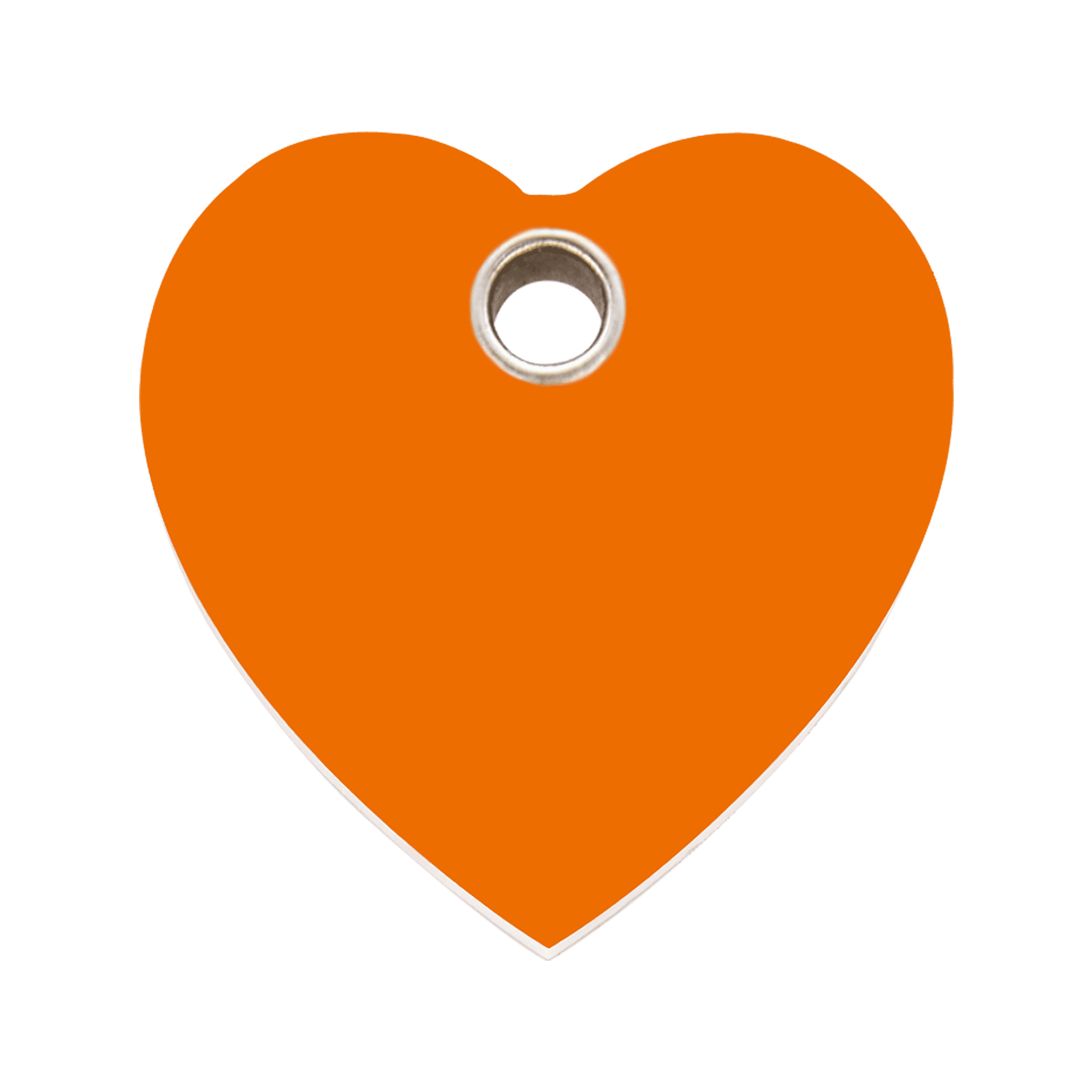Vue avant - Médaille personnalisée pour chien Red Dingo cœur orange L - Gravure incluse