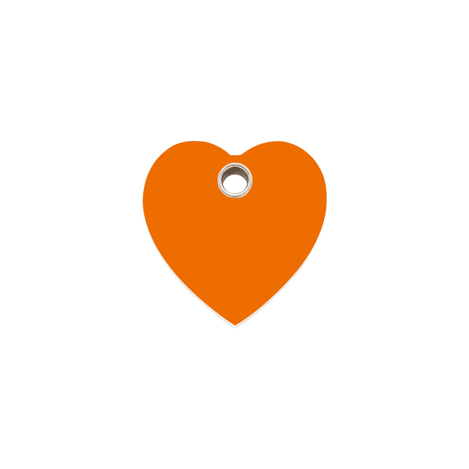 Vue avant - Médaille personnalisable pour chat Red Dingo cœur orange taille S - 04-HT-OR-SM