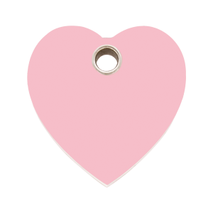 Hundemarke Herz Rosa Kunststoff flach Größe L