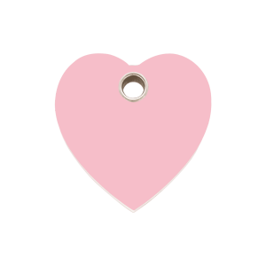 Hundemarke Herz Rosa Kunststoff flach Größe M