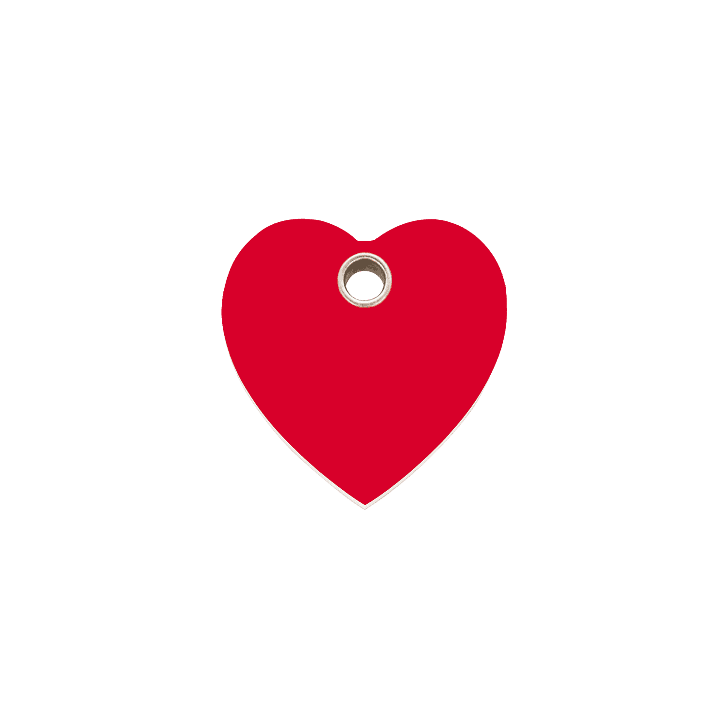 Vue avant - Médaille personnalisée Red Dingo cœur rouge S pour chien/chat - Gravure incluse