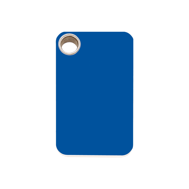 Vue avant - Médaille personnalisée pour chien Red Dingo bleu foncé M - Gravure incluse