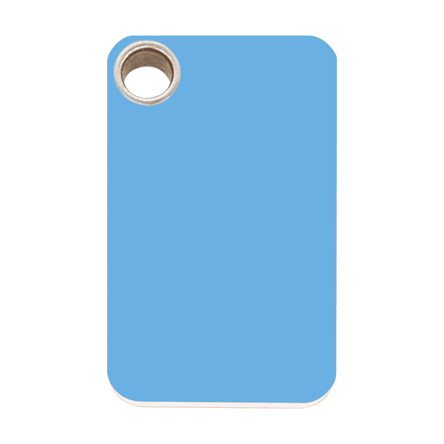 Vue avant - Médaille personnalisable pour chien - Red Dingo - Plastique plat bleu clair - Größe L