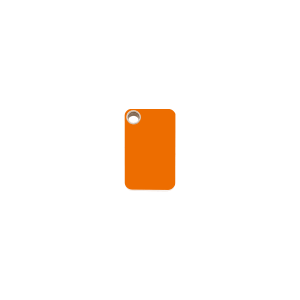 Katzenmarke rechteckig Kunststoff flach Orange S