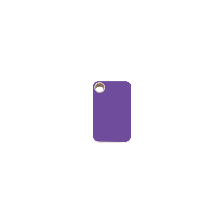 Vue avant - "Médaille personnalisée pour chat en plastique plat violet Red Dingo S - 04-RT-PU-SM"