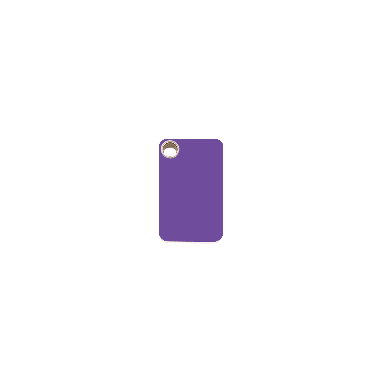 Vue avant - "Médaille personnalisée pour chat en plastique plat violet Red Dingo S - 04-RT-PU-SM"