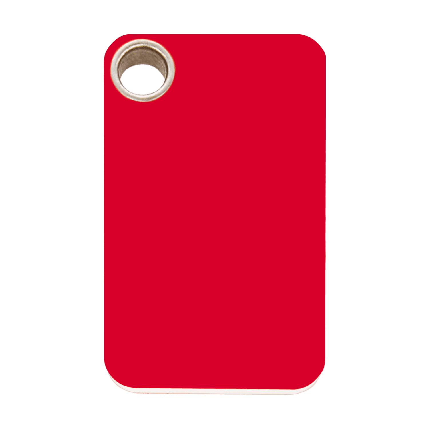 Vue avant - Médaille personnalisable Red Dingo Plastique plat Rouge Größe L pour chien - Réf. 04-RT-RE-LG
