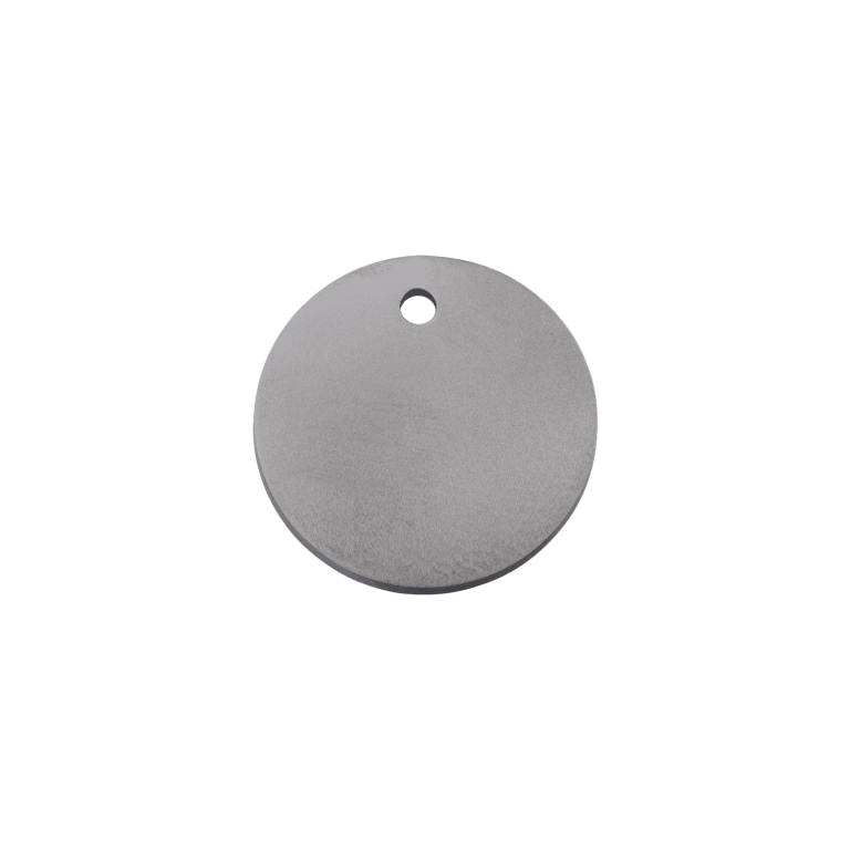 Vue avant - Médaille personnalisable Red Dingo Titane plat Cercle S - Gravure incluse
