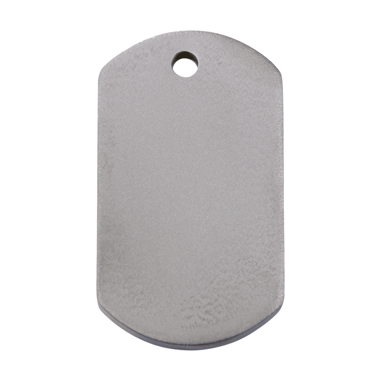 Vue avant - Médaille personnalisée pour chien Red Dingo Titane plat Rectangle - Größe L