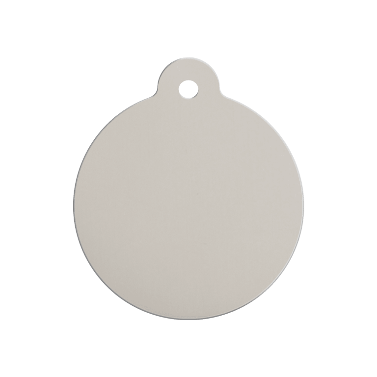 Vue arrière - Médaille personnalisée pour chien ou chat Red Dingo Émail et acier inoxydable Poisson tribal Noir 30.00mm