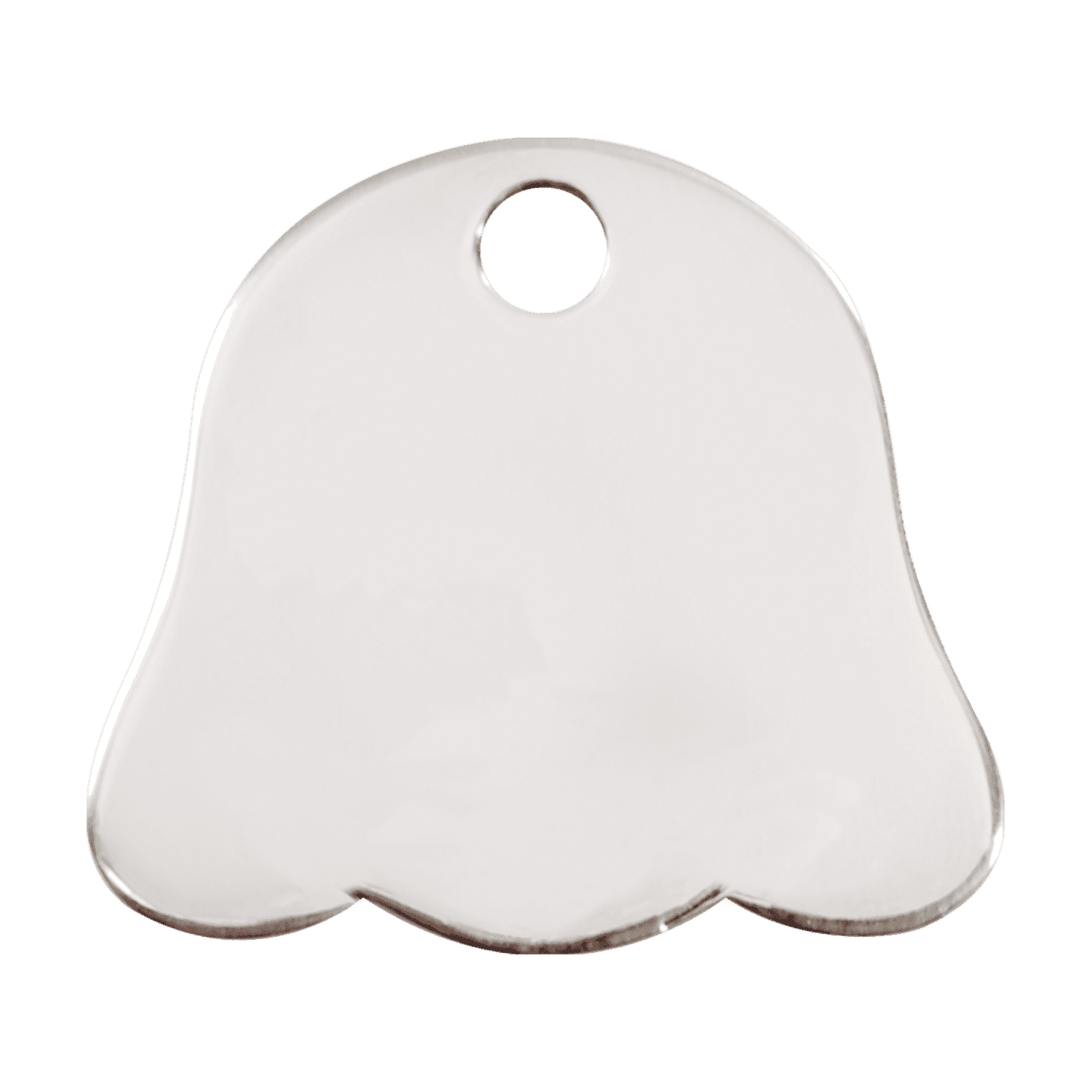 Vue arrière - Médaille personnalisée Red Dingo pour chien ou chat - Plat acier inoxydable - Tête de chien - Größe S