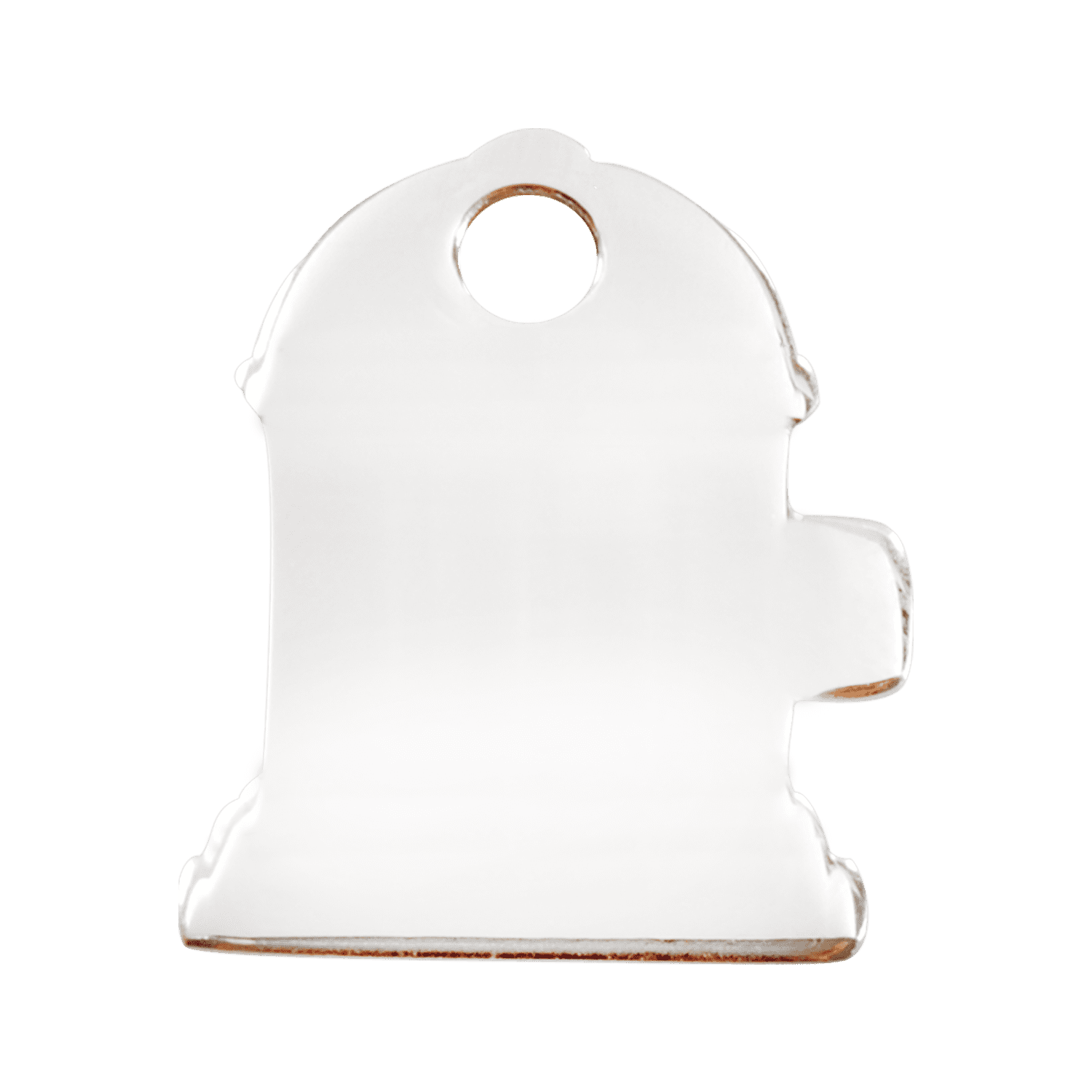 Vue arrière - Médaille personnalisable pour chien Red Dingo - Plat en acier inoxydable - Bouche d'incendie - Größe L