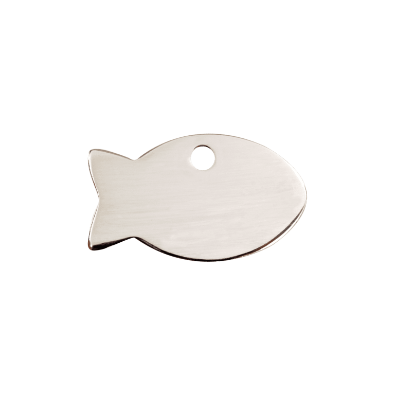 Vue arrière - Médaille personnalisée Red Dingo pour chien/chat - Motif poisson - Größe S