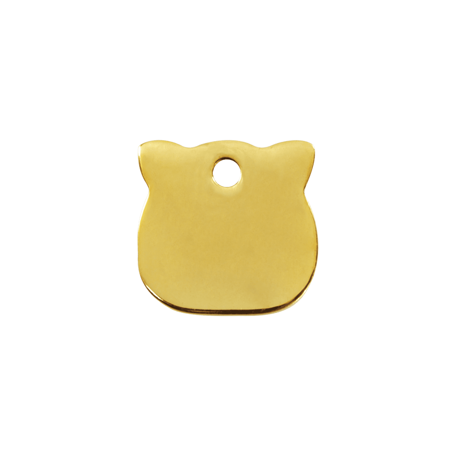 Vue arrière - Médaille personnalisable pour chat Red Dingo Laiton plat tête de chat - Größe S - 03-CH-ZZ-SM