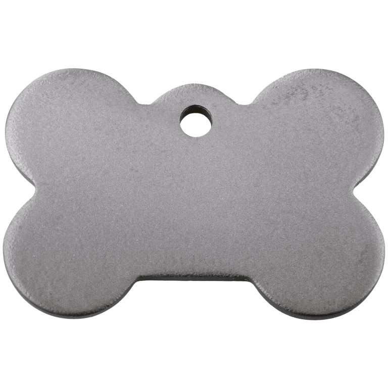 Vue arrière - Médaille personnalisable Red Dingo Titane plat Os - Größe L pour chien