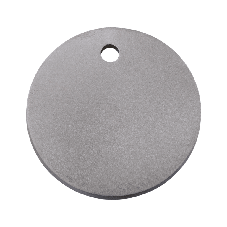 Vue arrière - Médaille personnalisable Red Dingo Titane plat Cercle S - Gravure incluse