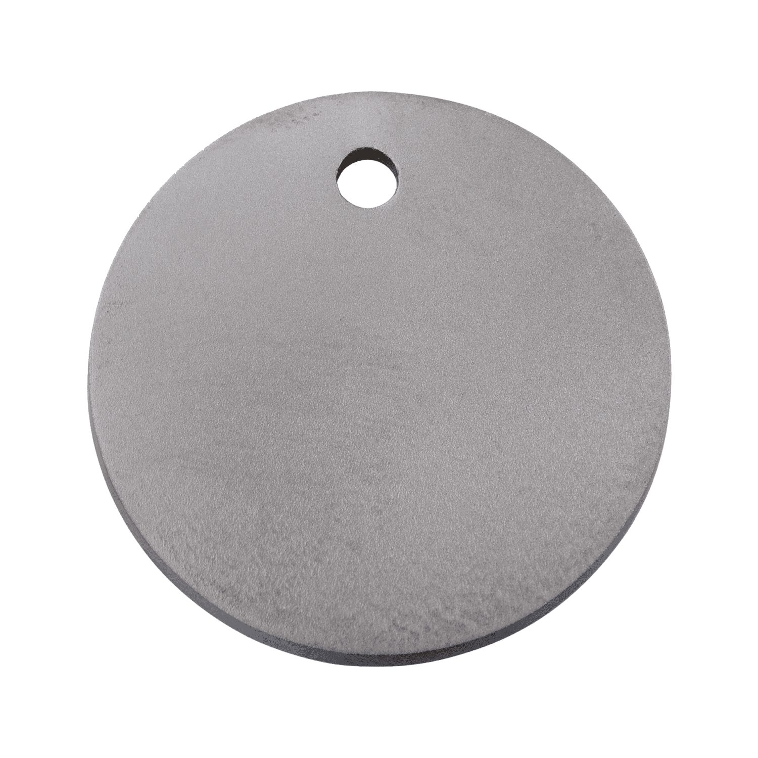 Vue arrière - Médaille personnalisable Red Dingo Titane plat Cercle S - Gravure incluse